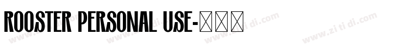 ROOSTER PERSONAL USE字体转换